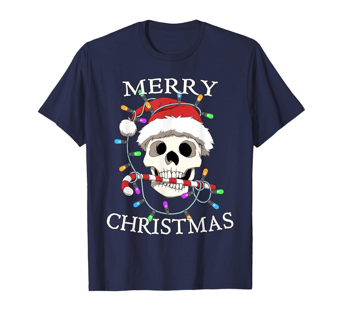 Merry Christmas Skull Skeleton Men Women T-Shirt