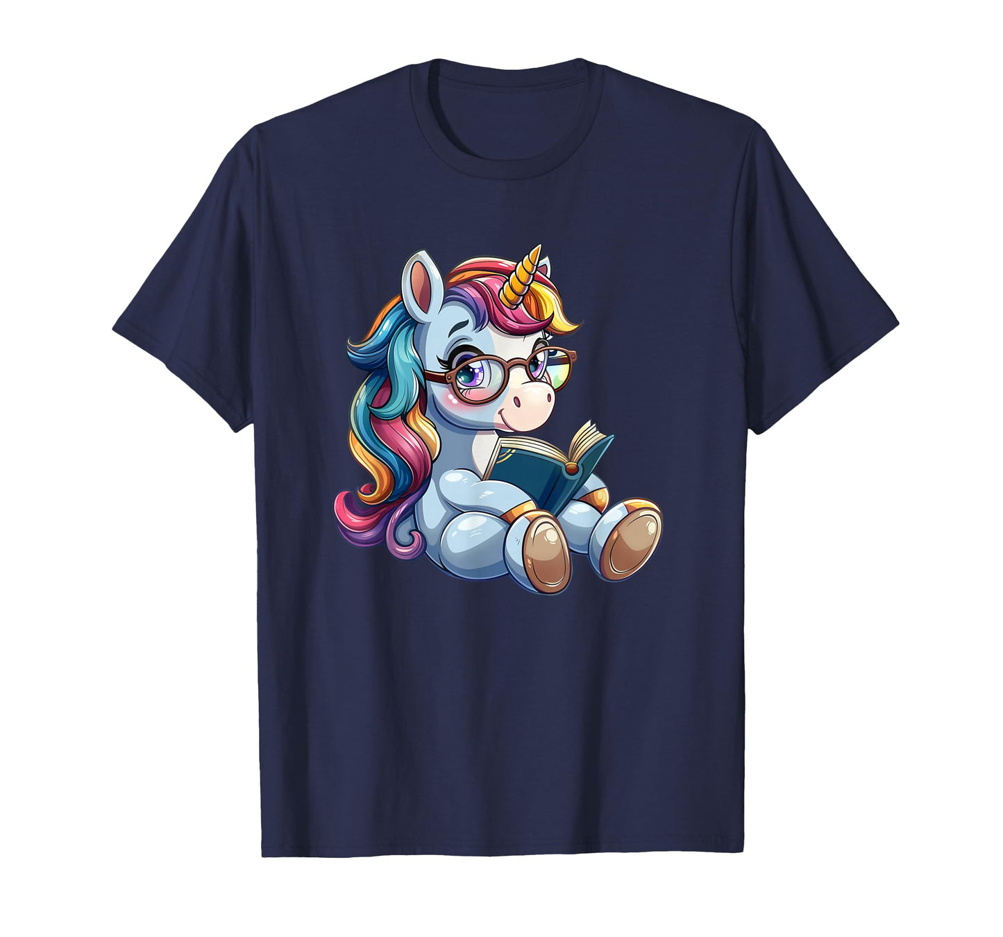 Unicorn Reading Book - Unicorn Kawaii Japanese T-Shirt