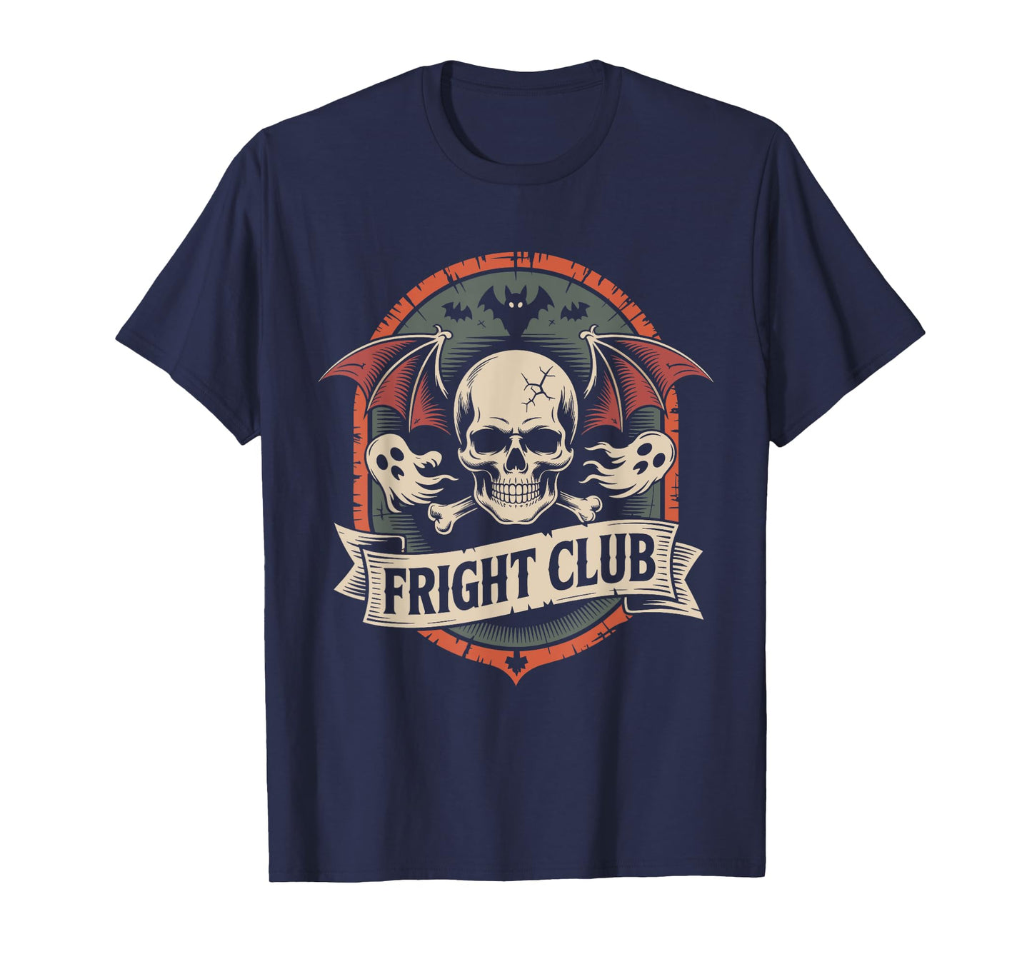 Fright Club Funny Spooky Halloween Skull Outfit T-Shirt