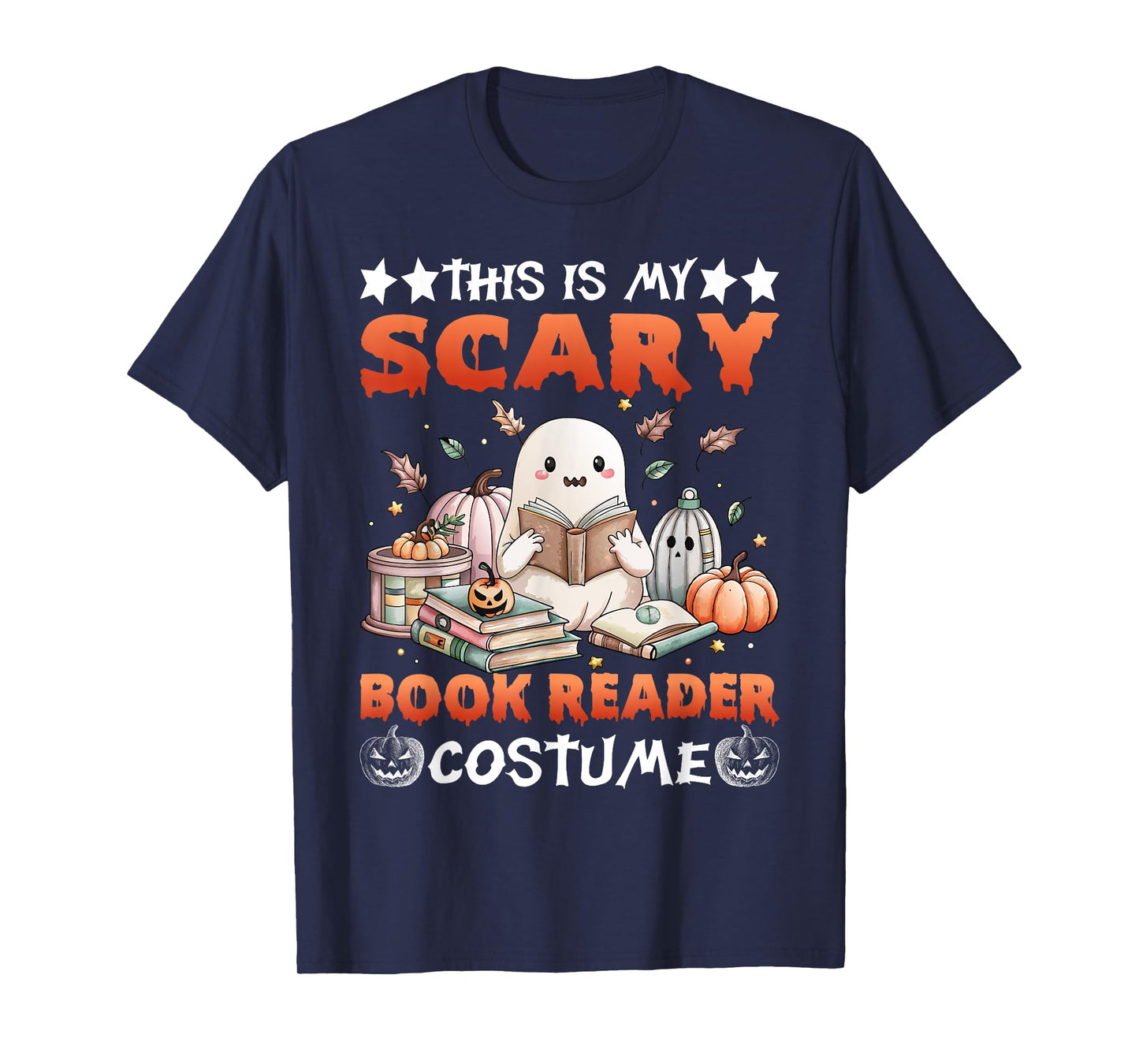 This Is My Scary Book Reader Costume Spooky Ghost Reading T-Shirt