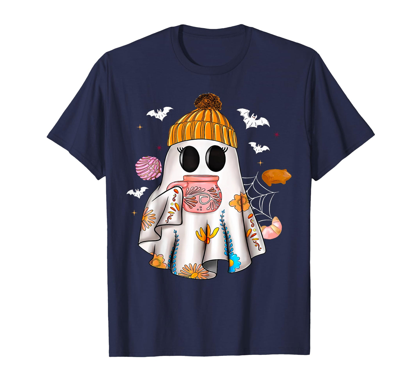 Ghost Spanish Halloween Mexican Spooky Conchas And Cucuys T-Shirt