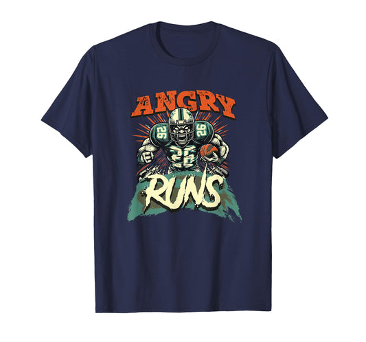 Angry Runs Good Morning Football Sports Lover Football Tee T-Shirt