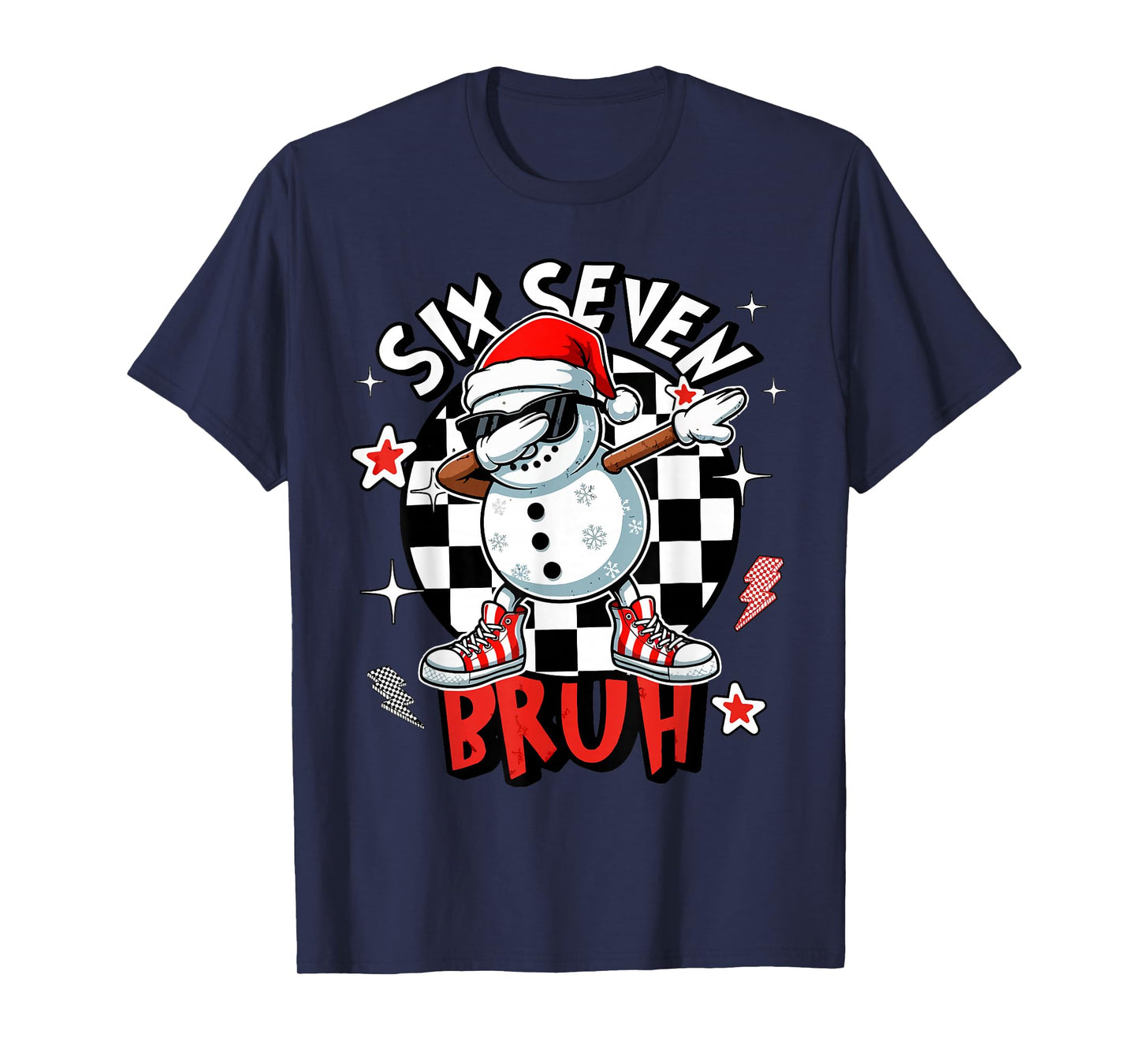 67 Six Seven Bruh Funny Snowman Christmas 6 7 Meme Men Women T-Shirt