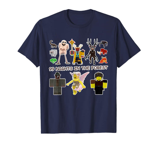 99 Nights Halloween Deer in The Forest Kids Funny T-Shirt
