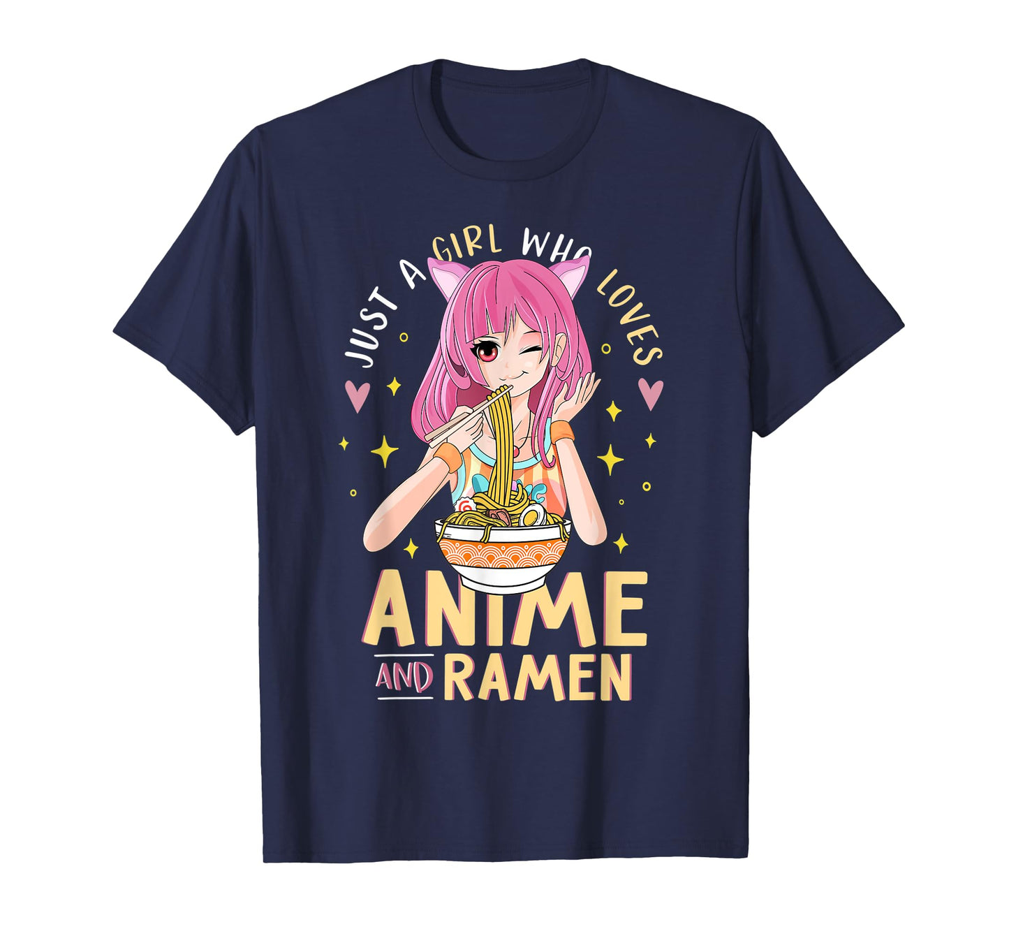 Just A Girl Who Loves Anime And Ramen Shirts For Teen Girls T-Shirt