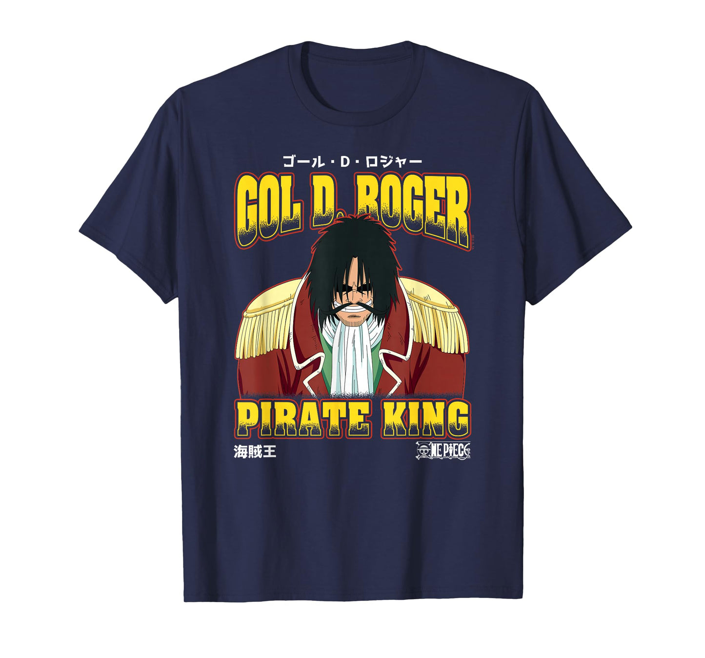 One Piece Anime Gol D. Roger Pirate King Portrait T-Shirt