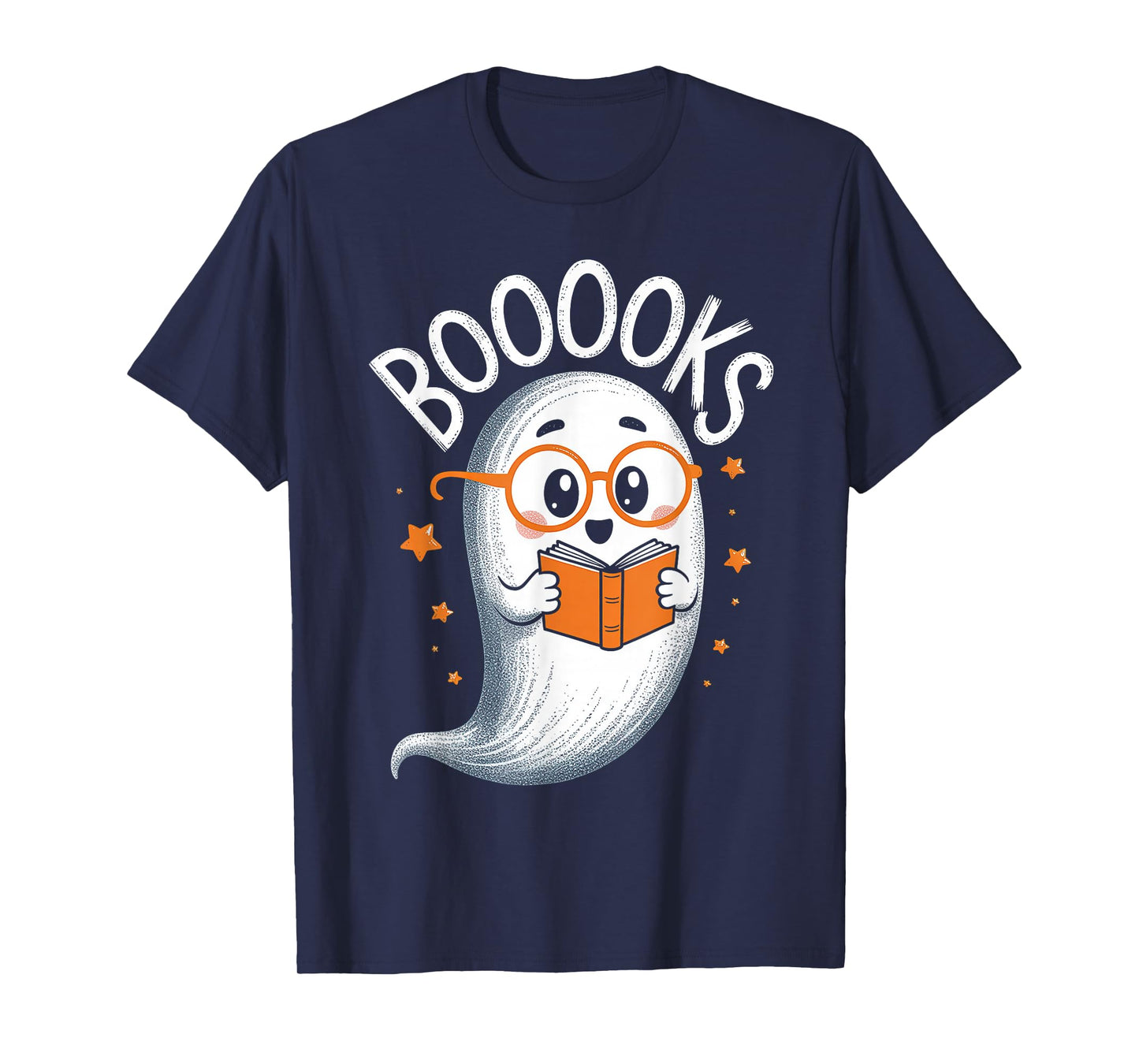Cute Ghost Book Reading Halloween Teacher T-Shirt