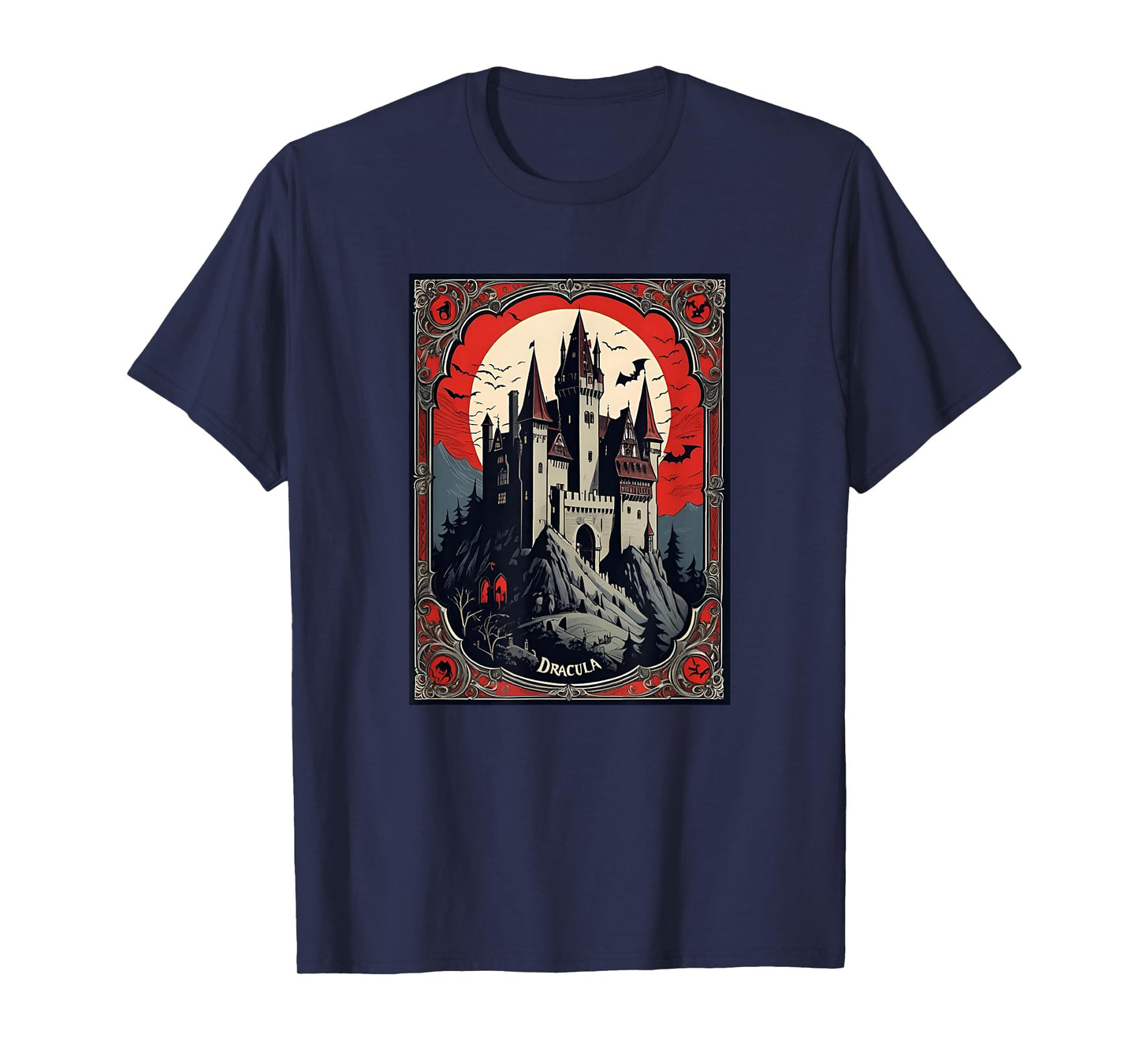 Dracula's Castle Book Cover Illustration T-Shirt
