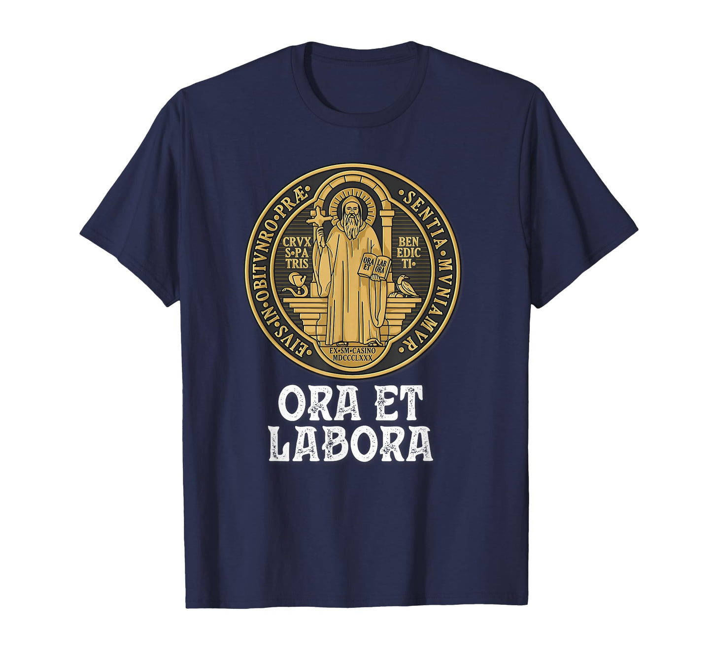 Saint Benedict Medal Traditional Catholic T-Shirt