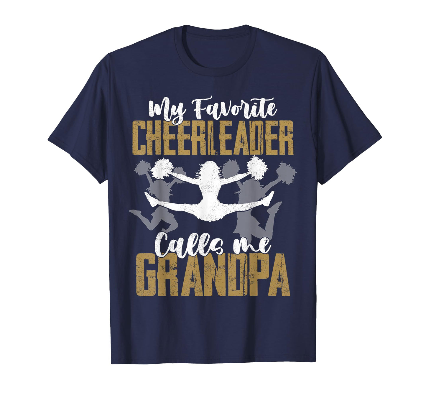 Funny Cheerleader Grandpa Shirt Cheerleading Grandpa Gift T-Shirt