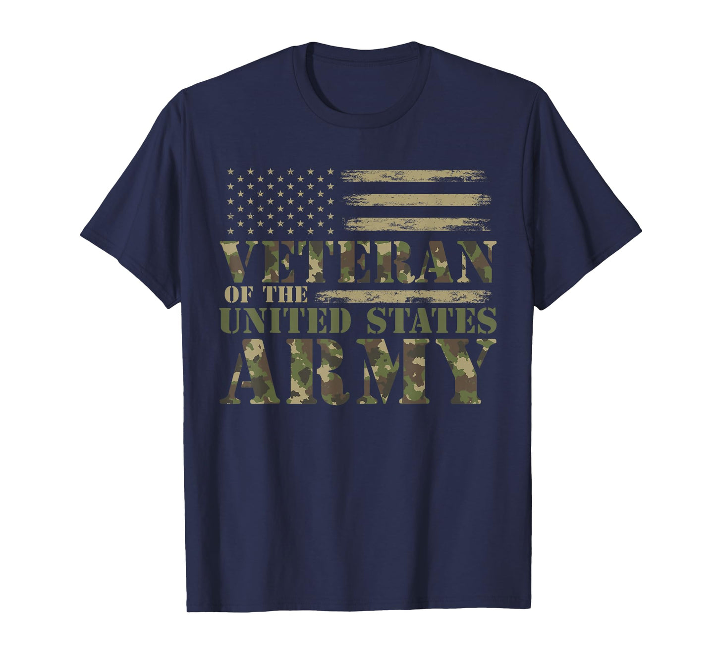 Veteran of The United States Army Camouflage US Flag Veteran T-Shirt