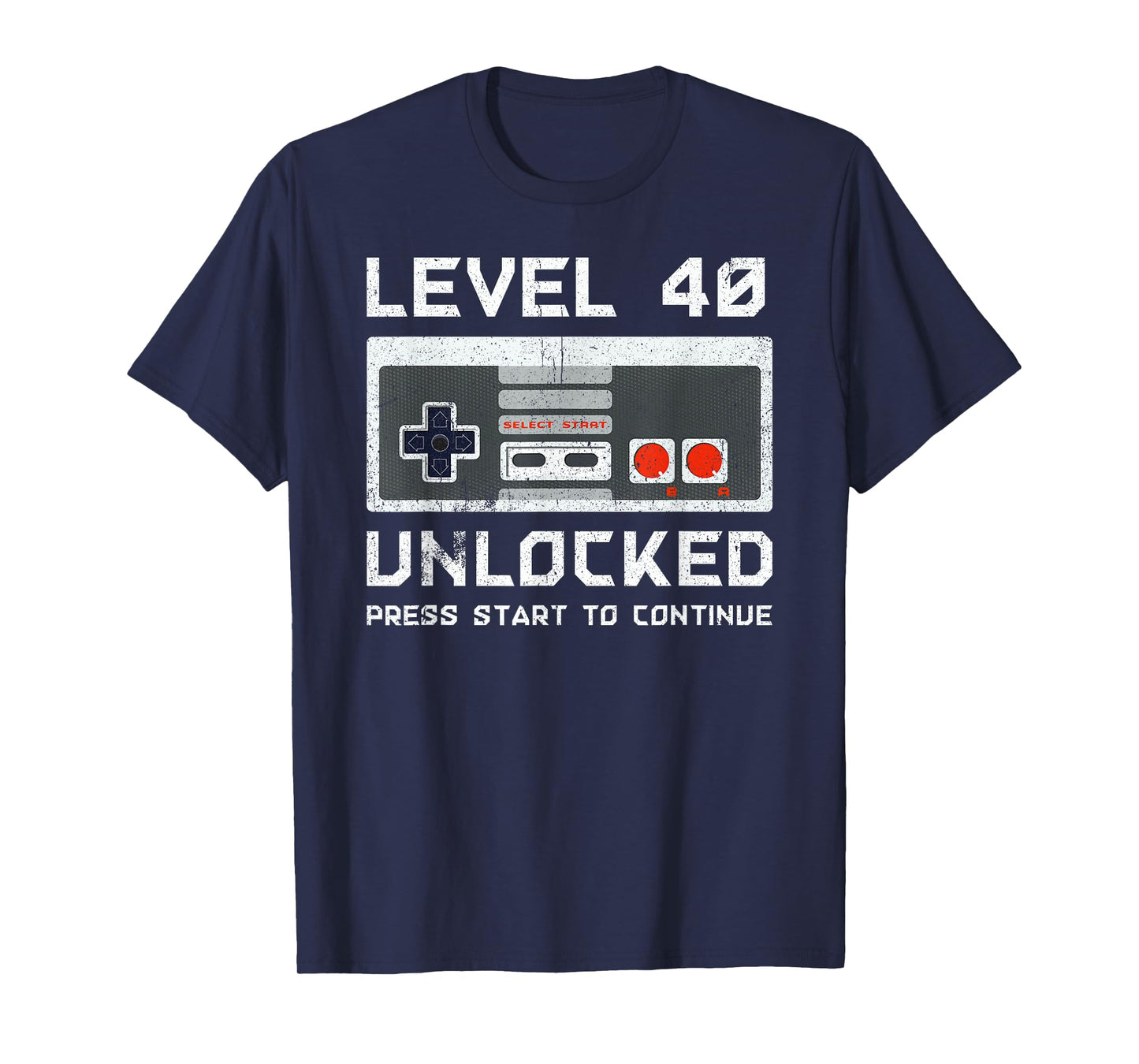 40 Year Old Forty Birthday Gift Level 40 Unlocked Gamer T-Shirt