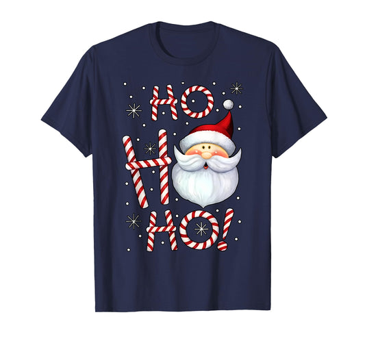 Christmas Santa Claus Candy Cane T-Shirt by Christmas Santa Claus Candy Cane for Unisex-Adults & Kids, Black, Small, Short Sleeve