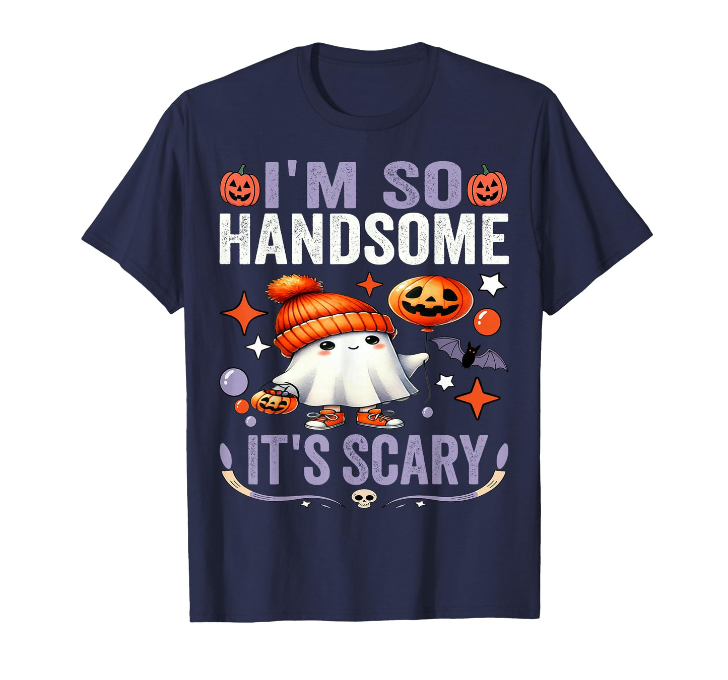 I'm So Handsome It's Scary Cute Halloween Child Ghost Outfit T-Shirt
