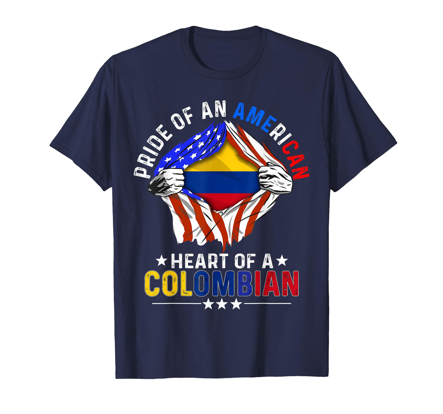 Colombian American America Pride Foreign Colombia Flag T-Shirt