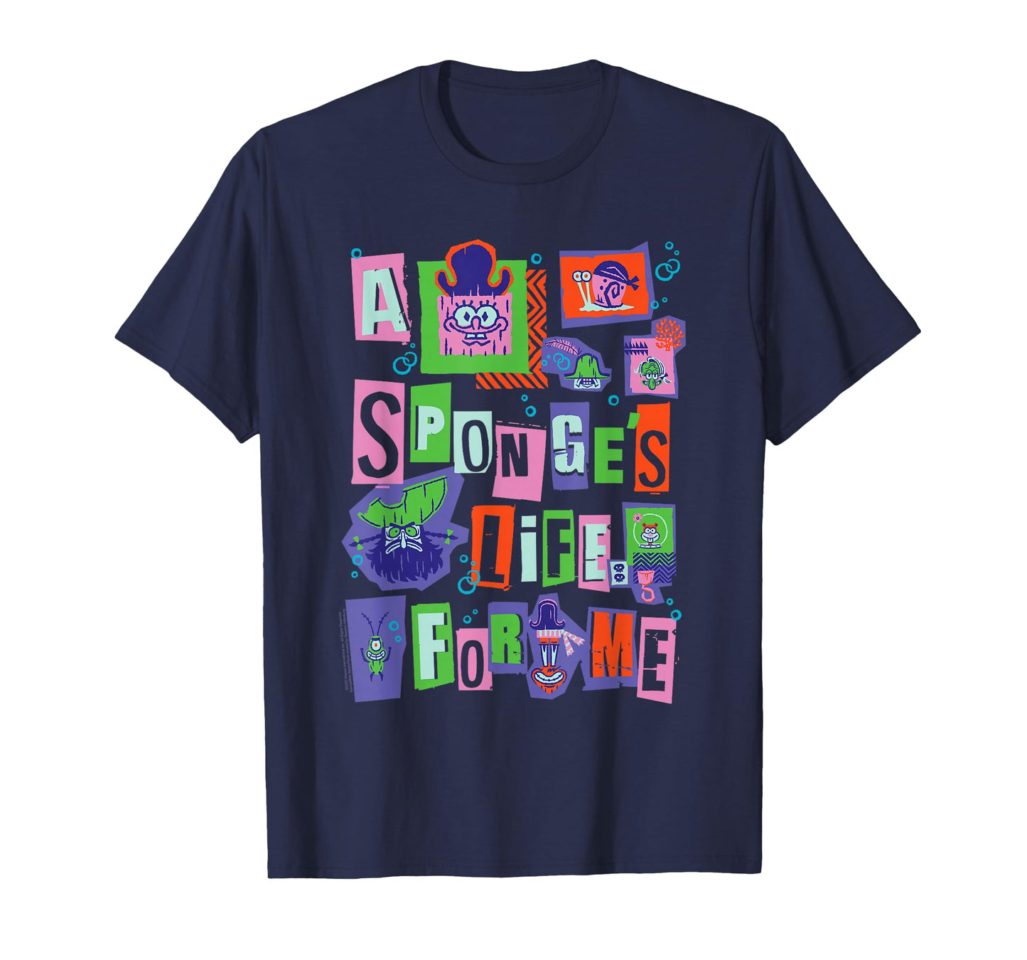 The Spongebob Movie A Sponge's Life for Me Pirates Cartoon T-Shirt