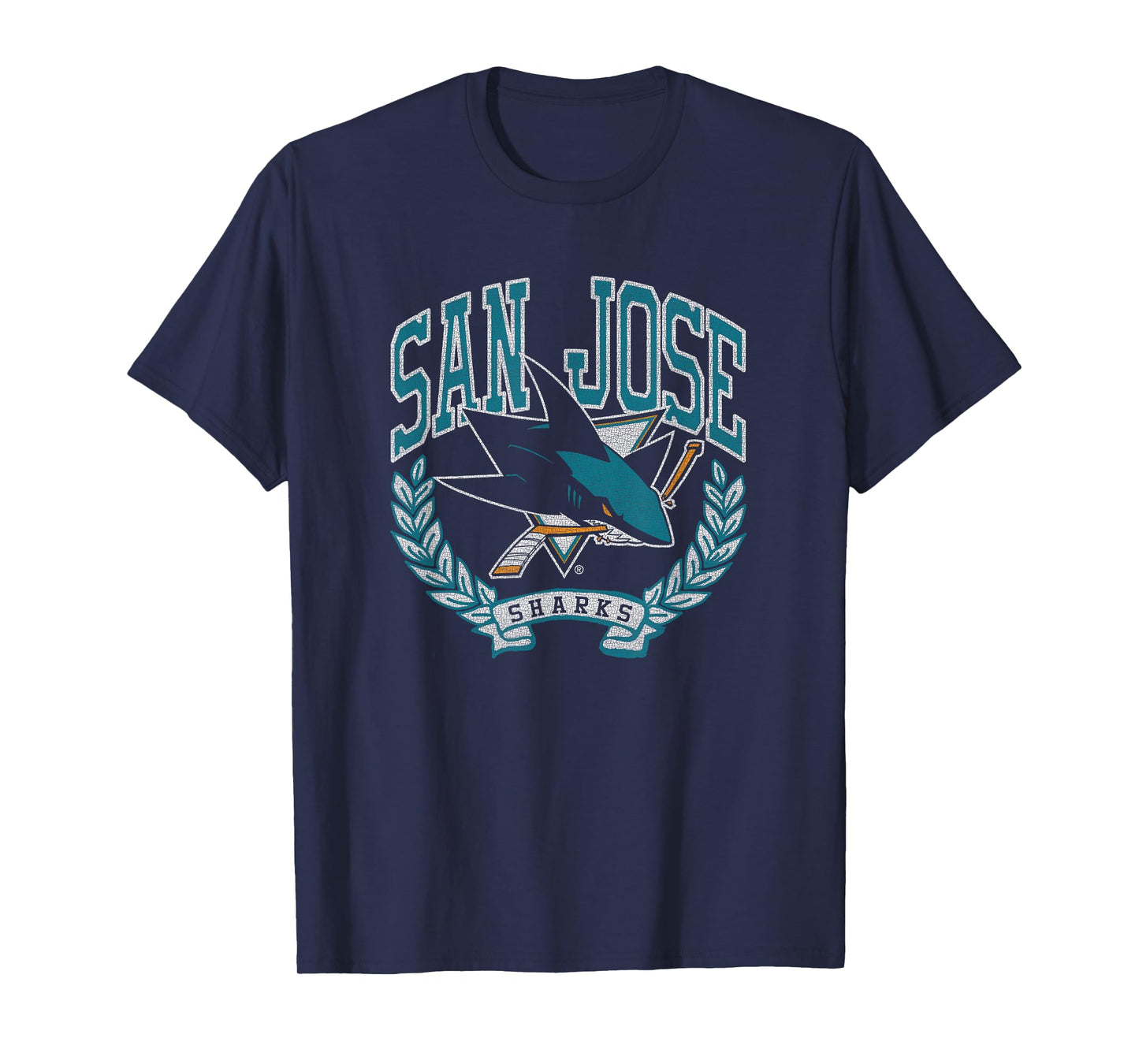 San Jose Sharks Vintage Victory Black Officially Licensed T-Shirt