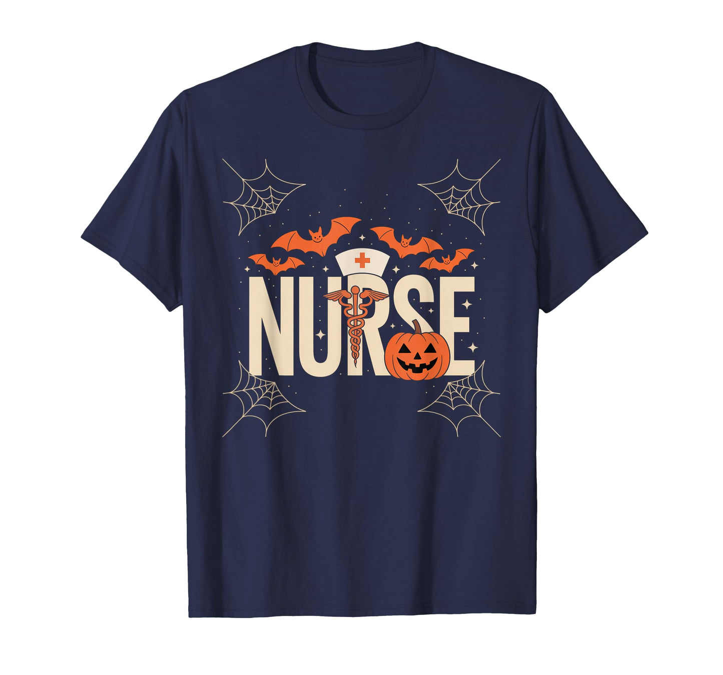 Halloween Nurse Nursing Cute Health Worker Nurses Pumpkin T-Shirt