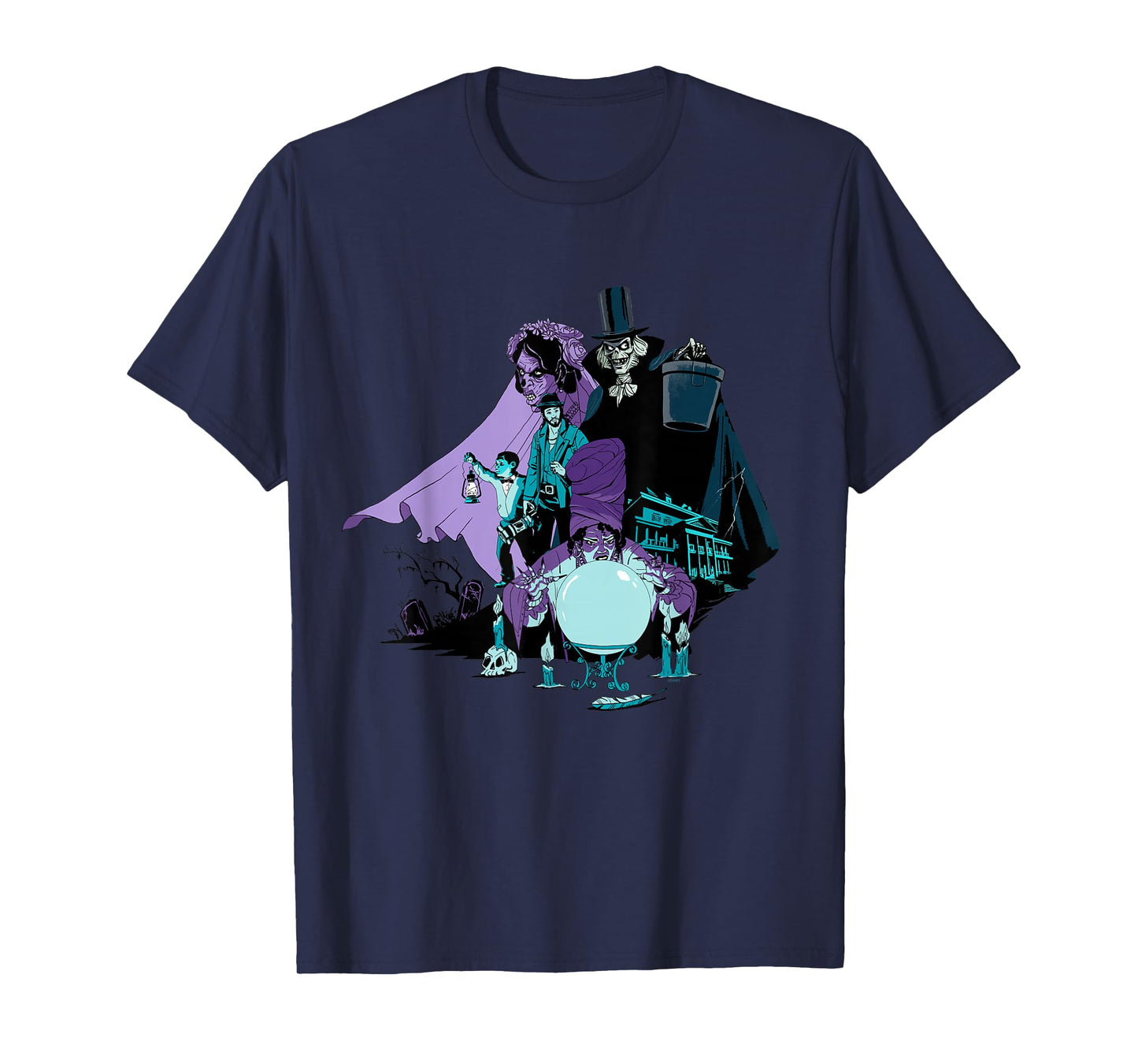 Disney Haunted Mansion Movie Hatbox Ghost Bride Harriet Ben T-Shirt