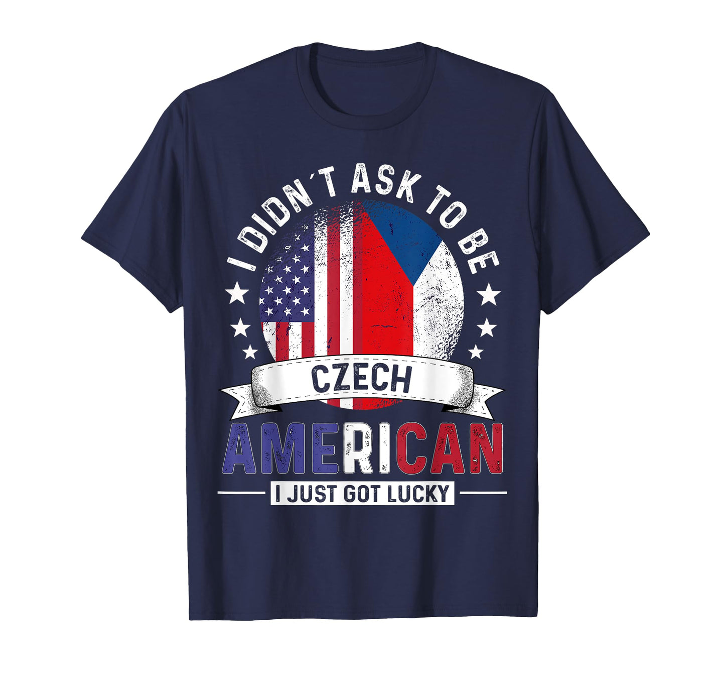 Czech American Countries Flags Pride Country Czechia Flag T-Shirt