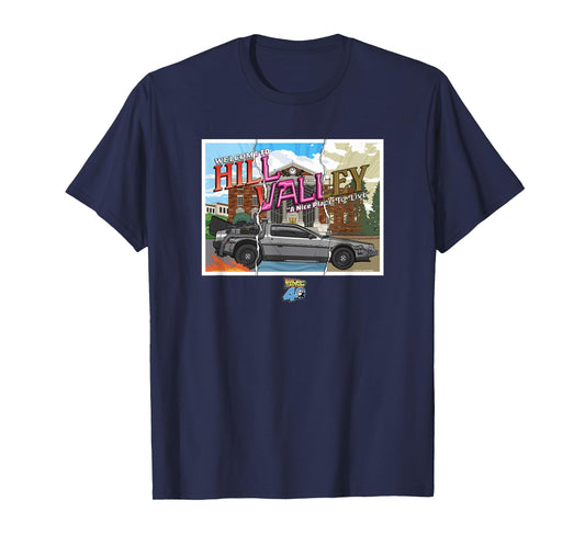 Back to The Future 40th Anniversary Hill Valley Time Machine T-Shirt
