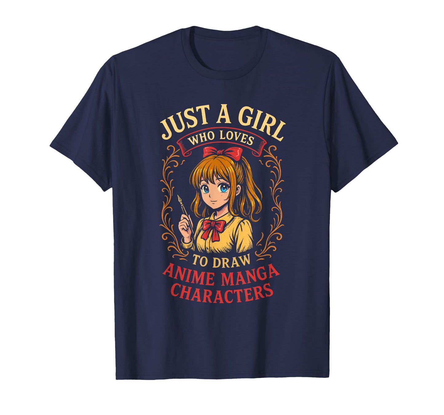 Just a Girl Who Loves to Draw Anime Manga Characters T-Shirt