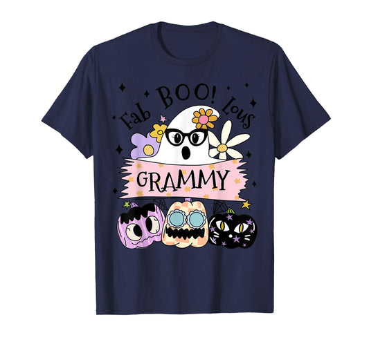 Cute Ghost Fab Boo Lous Grammy Spooky Halloween Costume T-Shirt