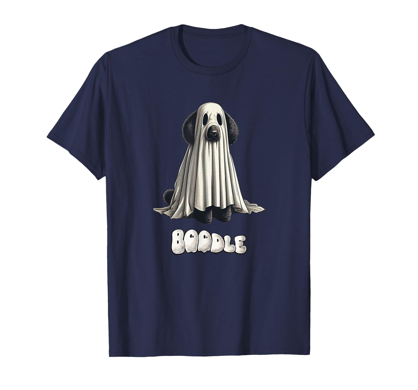 Spooky Boodle Black Poodle Halloween Ghost, Funny Dog Mom T-Shirt