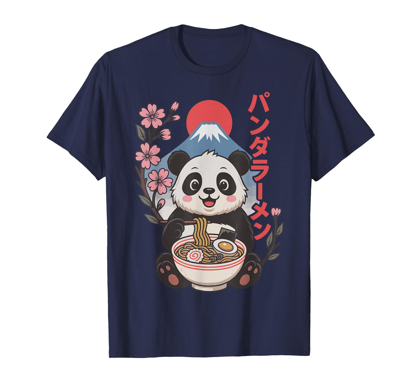 Anime Panda Eating Ramen Japanese Japan T-Shirt