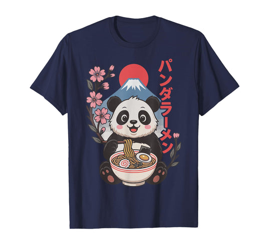 Anime Panda Eating Ramen Japanese Japan T-Shirt