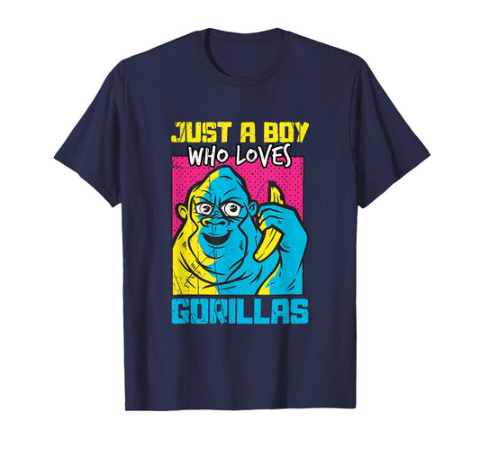 Just A Boy Who Loves Gorillas T-Shirt