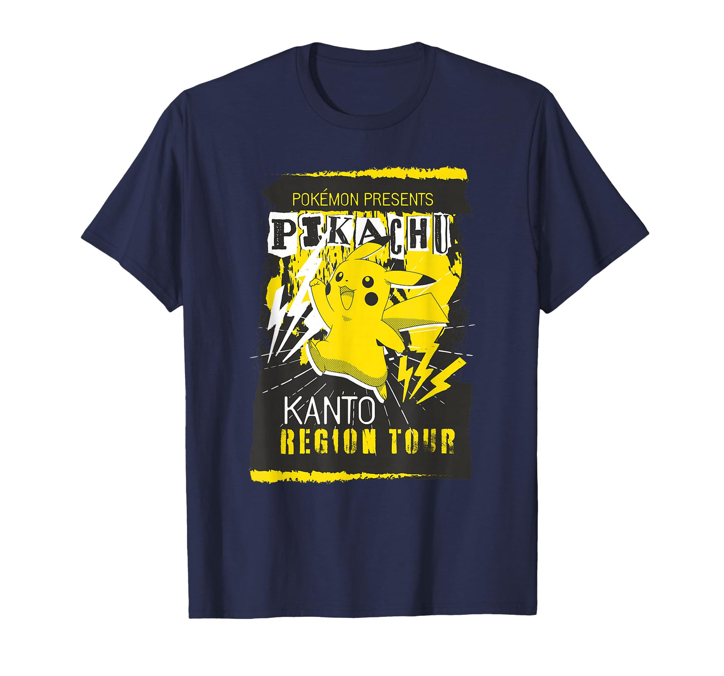 Pokémon Pikachu Rock Concert Kanto Region Tour Poster T-Shirt