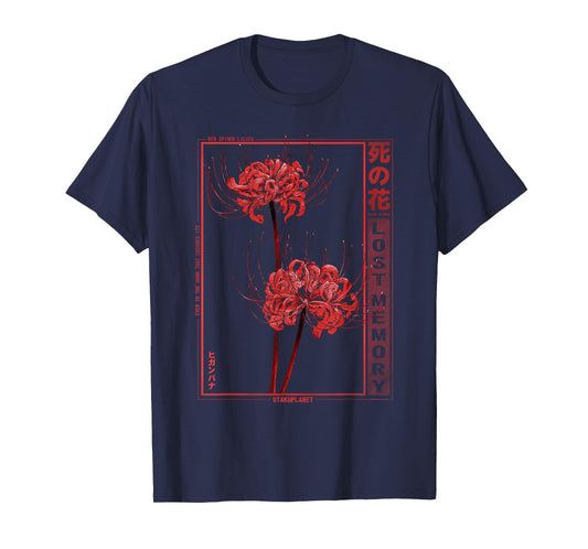 Japanese Spider Lily Soft Grunge Anime Aesthetic Flower T-Shirt