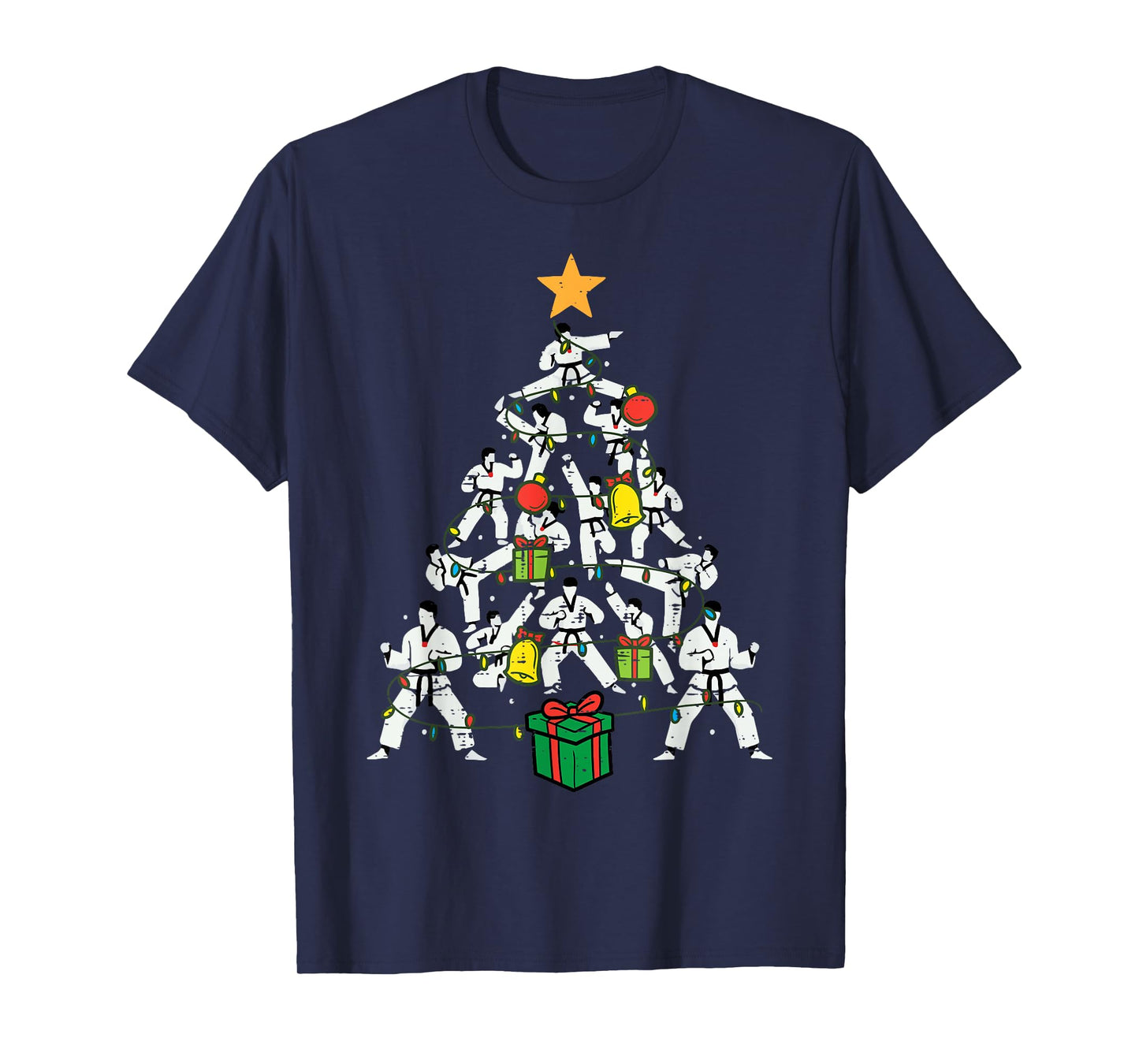 Taekwondo Christmas Tree Xmas Martial Arts Karate Men Kids T-Shirt