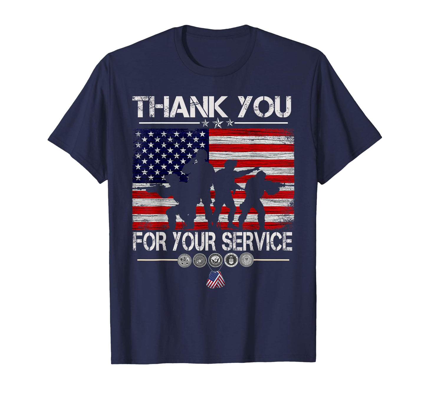 Thank You For Your Service Patriotic Veterans Day T-Shirt