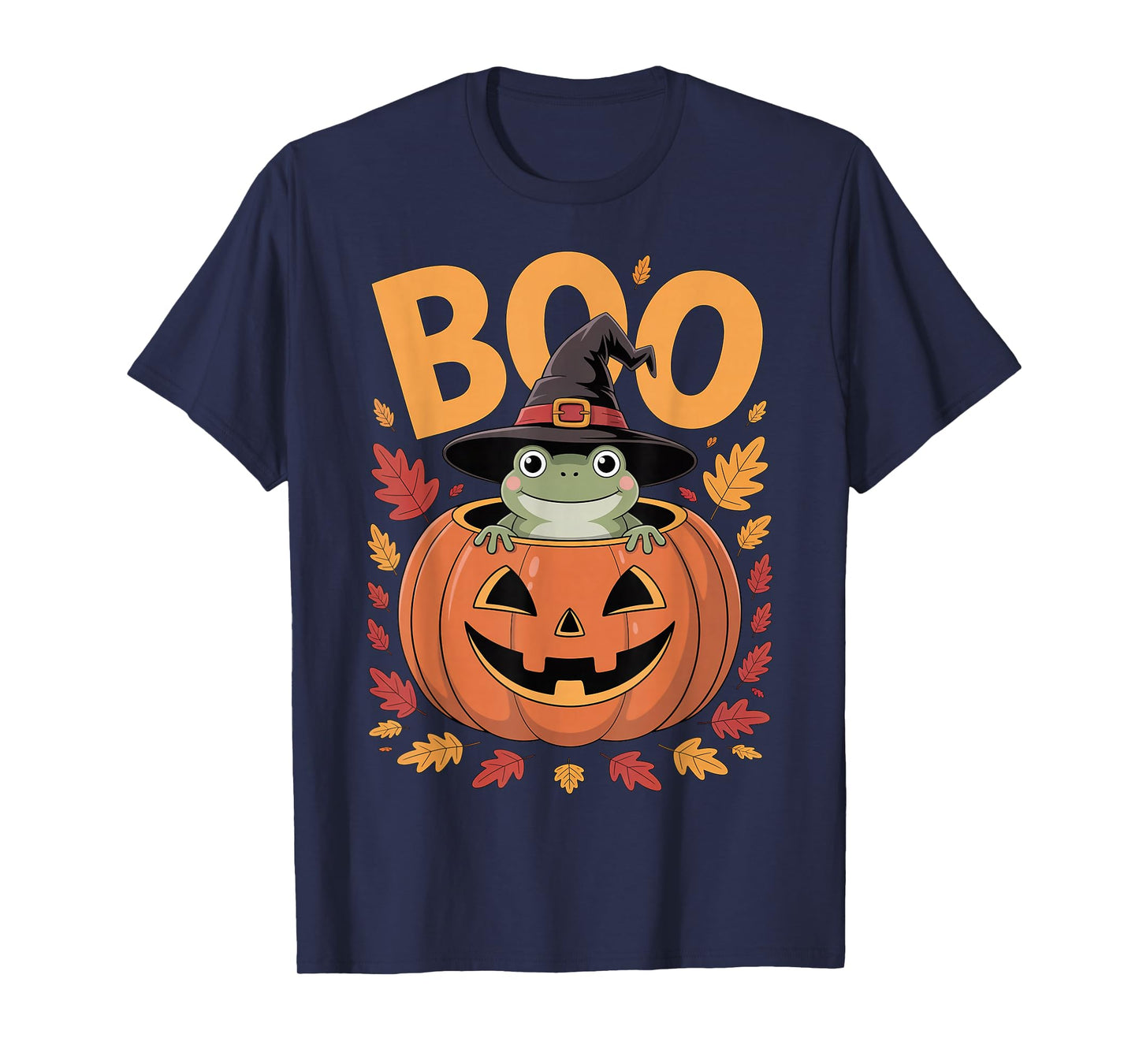 Frog Costume on Pumpkin Halloween Frog T-Shirt