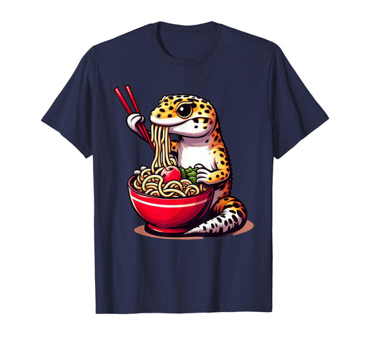 Gecko Anime Japanese Kawaii Ramen Reptile Leopard Gecko T-Shirt