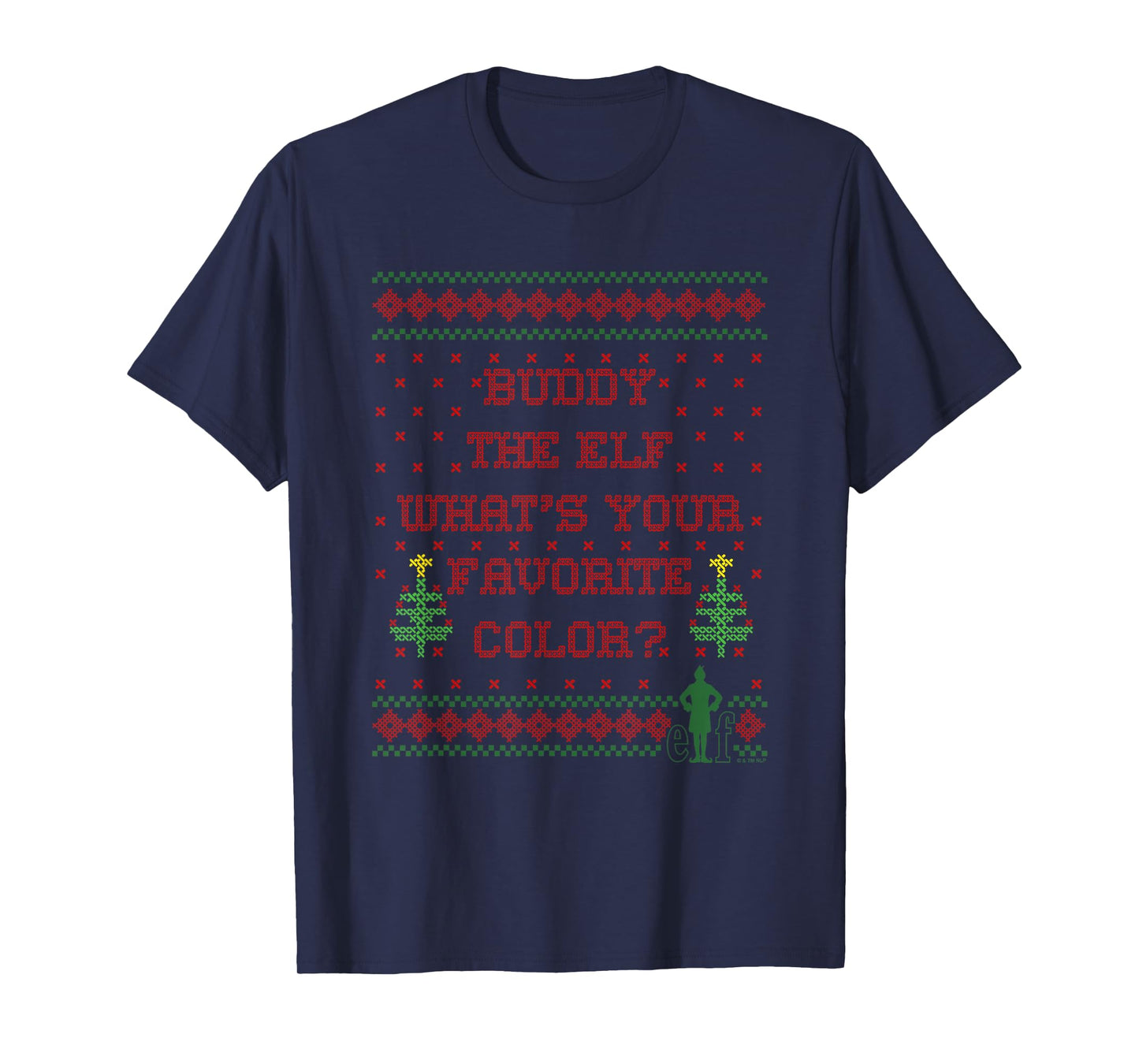 Elf What's Your Favorite Color Faux Sweater T-Shirt