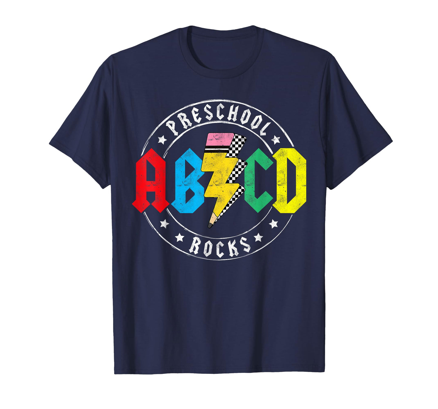 ABCD Preschool Rocks 1st Day Pre-K Teacher Back To School T- T-Shirt