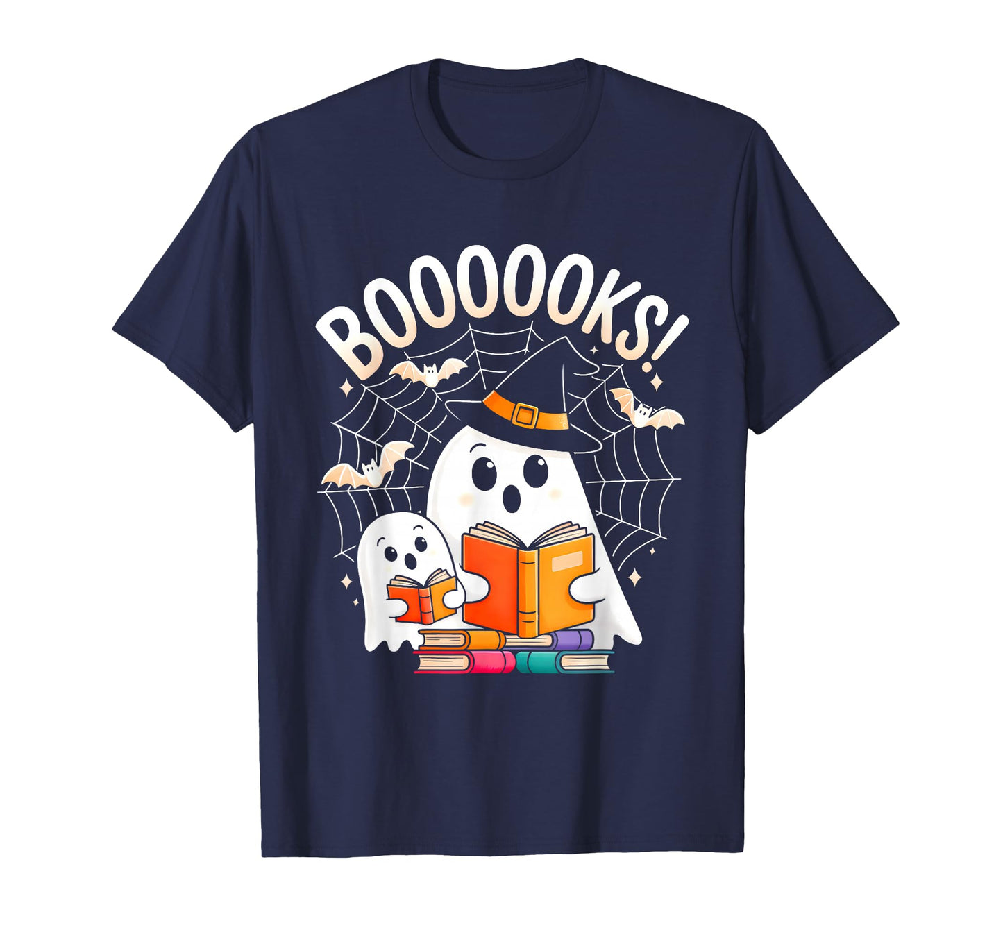 Boooooks Teacher Halloween Costume Book Reader Librarian T-Shirt