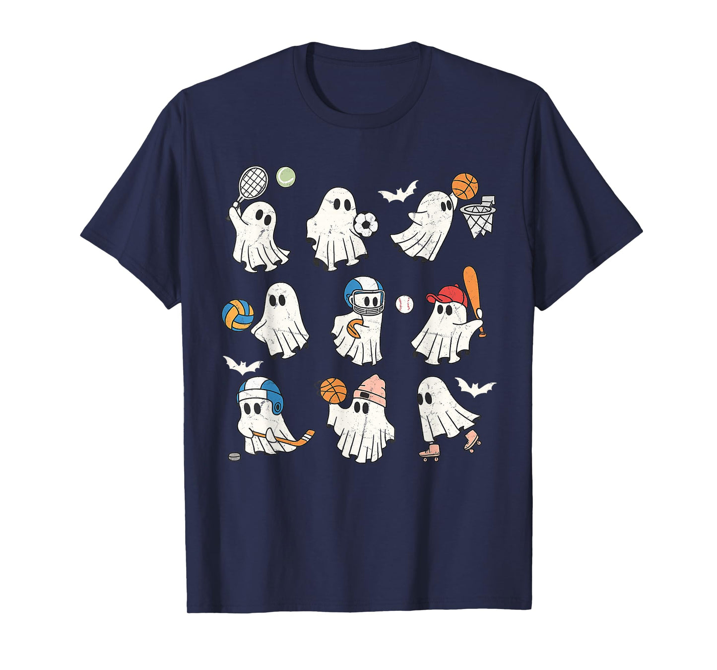 Funny PE Teacher Ghost Sports Halloween T-Shirt