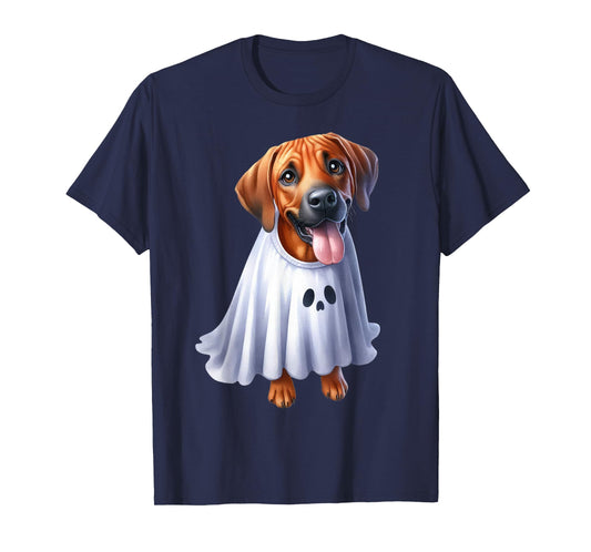 Funny Ghost Rhodesian Ridgeback Dog Lover Halloween Costume T-Shirt