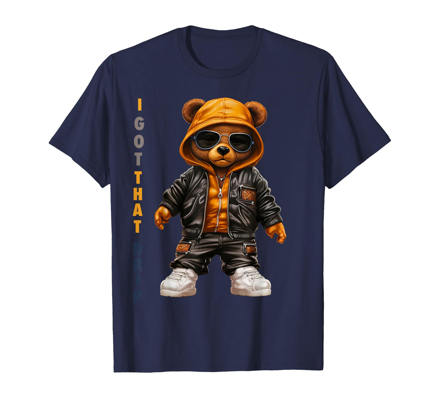 Brimis Feel the Drip Stylish I Got That Drip T-Shirt, Small, Black
