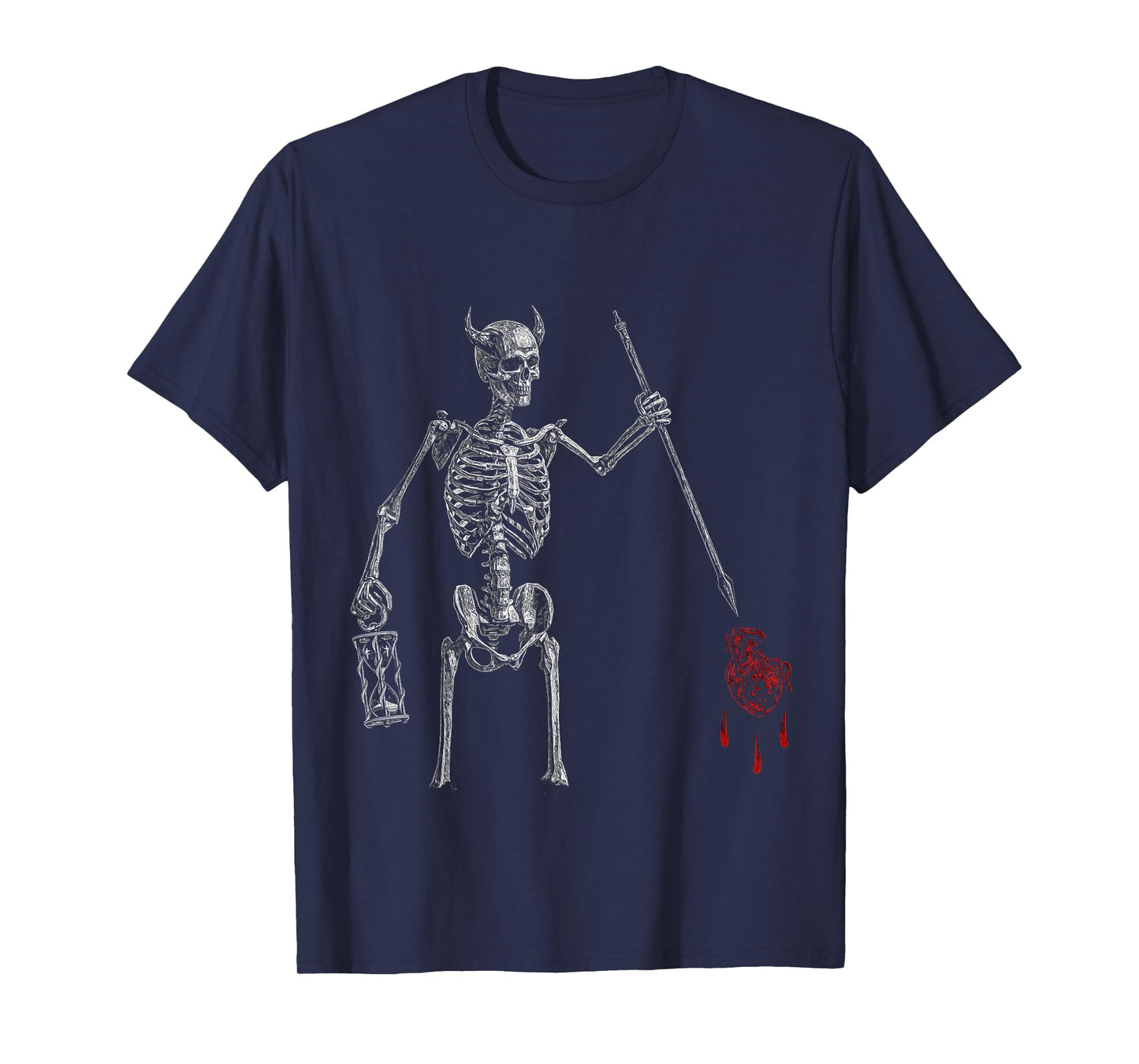 Blackbeard Pirate Skeleton Caribbean Battle Flag T-Shirt