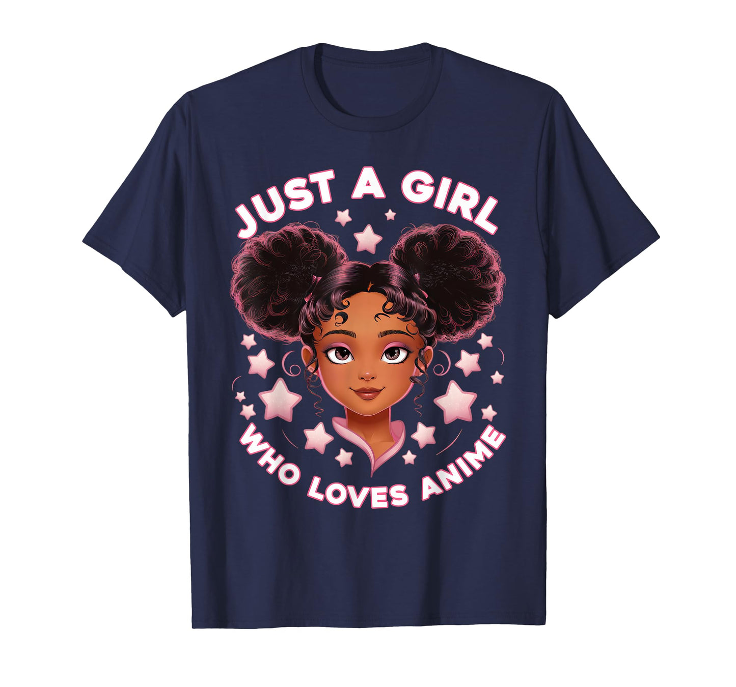 Just A Girl Who Loves Anime Otaku Merch African American T-Shirt