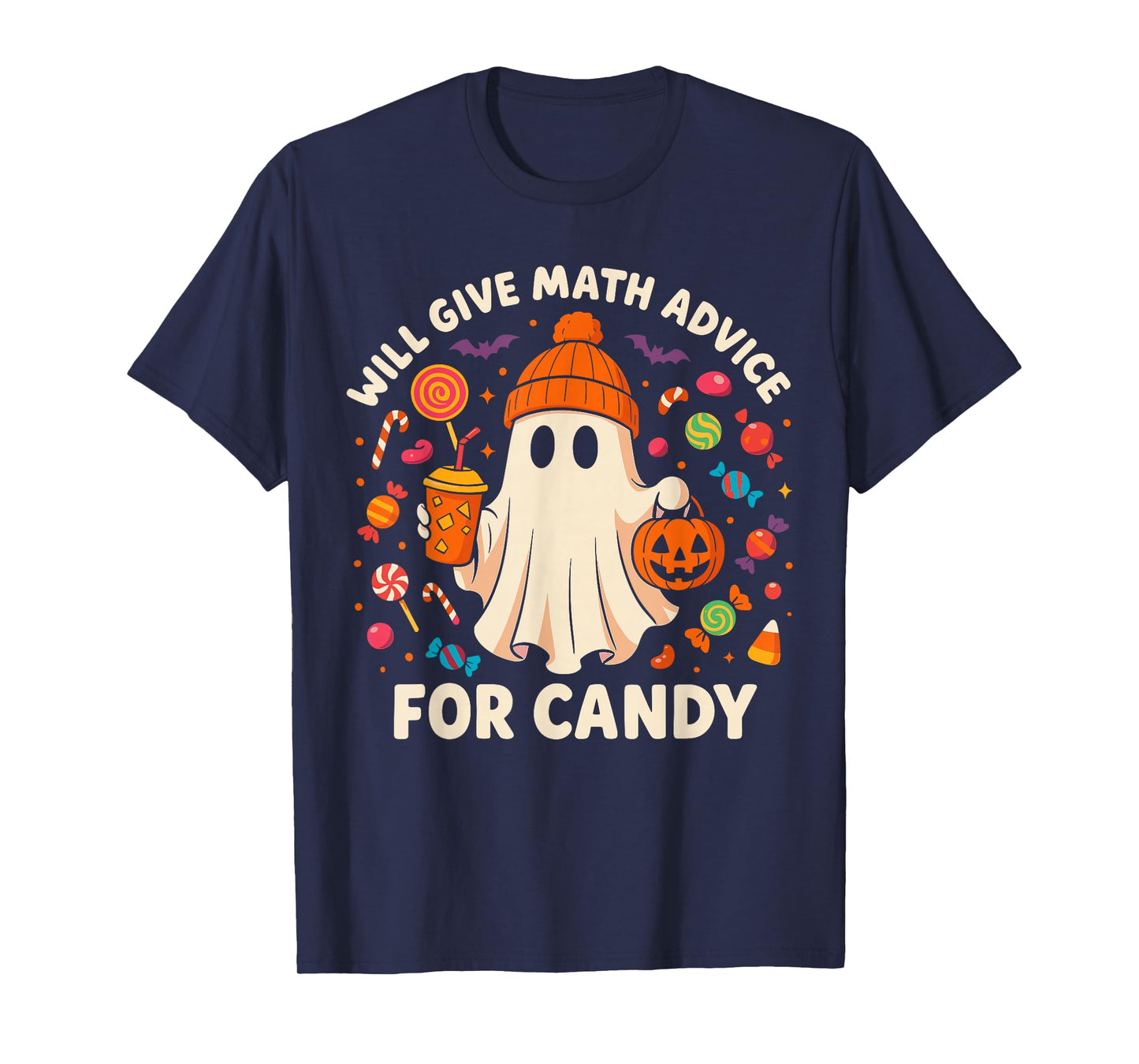 Will Give Math Advice for Candy, Cute Teacher Halloween T-Shirt