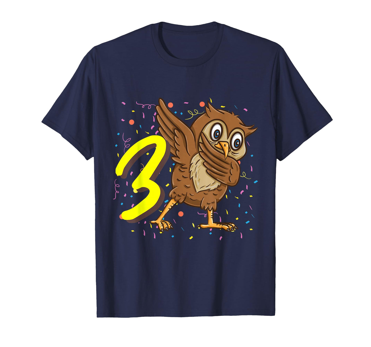3 Year Old Owl Bird Birthday T-Shirt