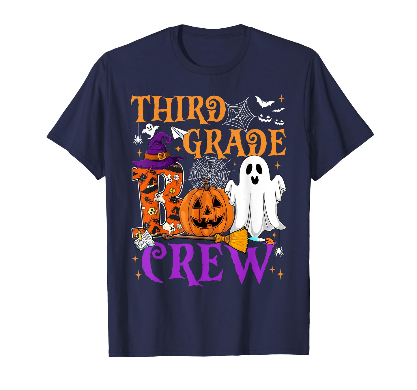3rd Grade Boo Crew Teacher Student Funny Halloween Costume T-Shirt