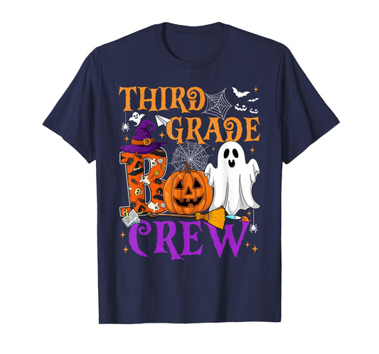 3rd Grade Boo Crew Teacher Student Funny Halloween Costume T-Shirt