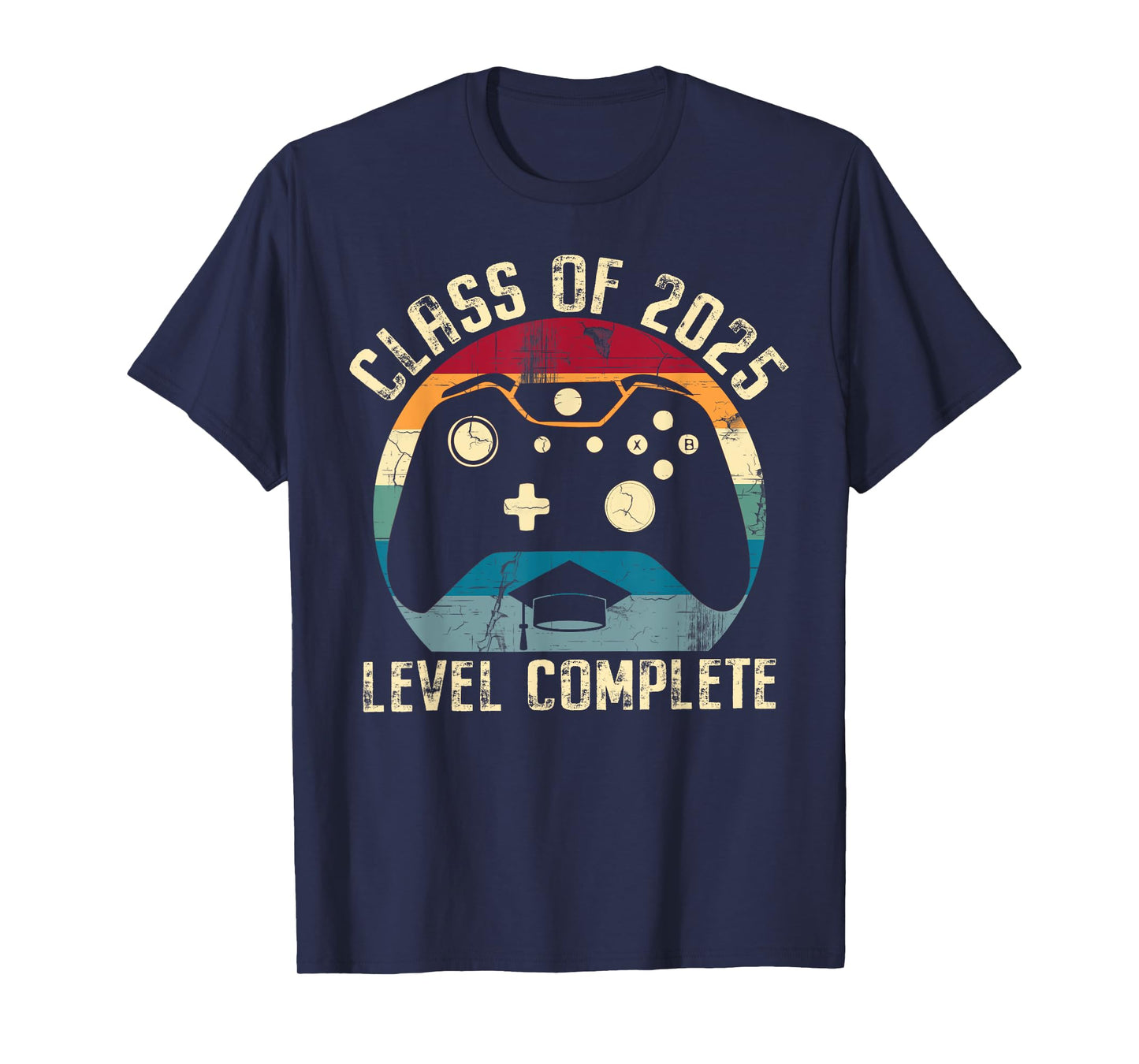 Class Of 2025 Level Complete Video Gamer Senior Graduation T-Shirt